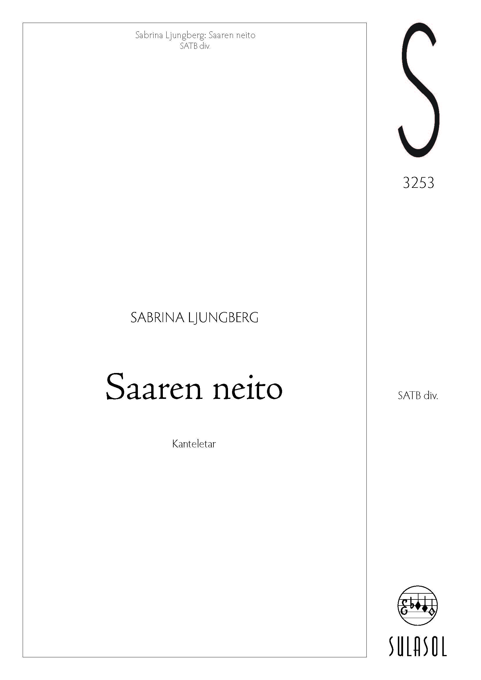 Saaren neito SATB