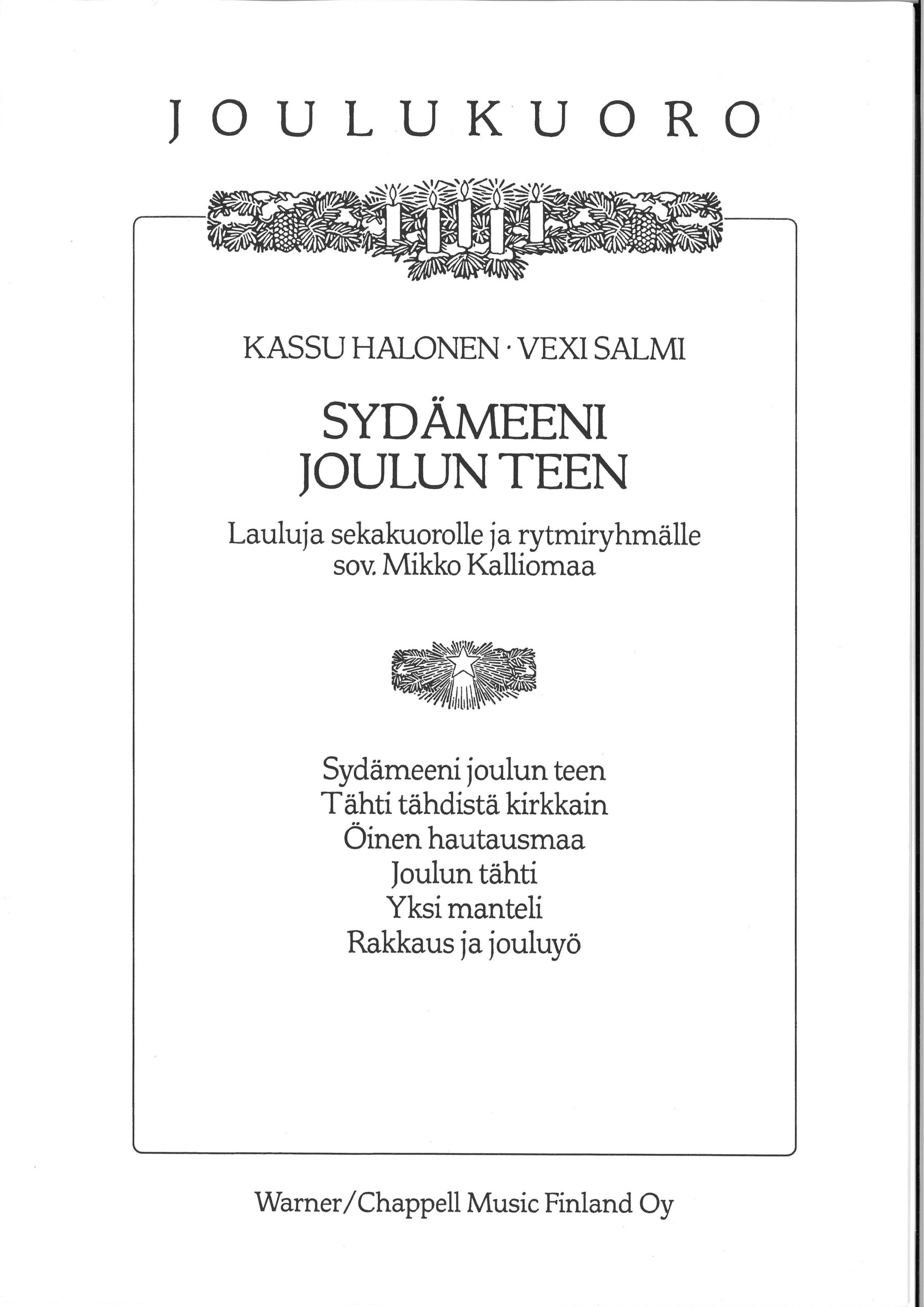 Sydämeeni joulun teen - kokoelma